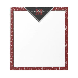 音楽シンボルのメモパーソナライズされた帳 ノートパッド