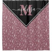 音楽シンボルパーソナライズされたシャワーカーテン シャワーカーテン (正面)