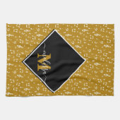 音楽シンボルパーソナライズされた キッチンタオル (横)