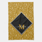 音楽シンボルパーソナライズされた キッチンタオル (縦)