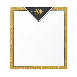 音楽シンボルパーソナライズされた ノートパッド