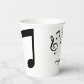 音楽シンボルパーソナライズされた 紙コップ (右)