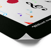 音楽シンボル/音楽ノート ポスター (角)