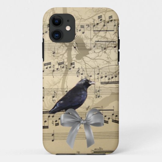 音楽シートでカラスを鳴らす Case-Mate iPhoneケース (裏面)