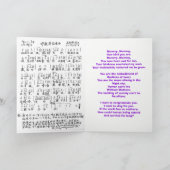 音楽シートとの幸せな母の日、 カード (内部)