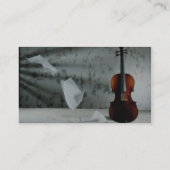 音楽シートの浮遊を用いるバイオリン 名刺 (裏面)