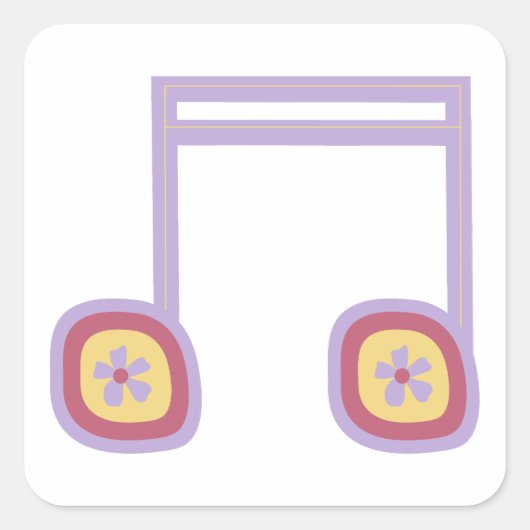 音楽シートシール スクエアシール (正面)