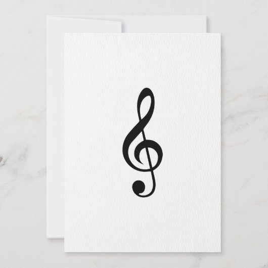 音楽シートノート赤ちゃんシャワー 招待状 (裏面)