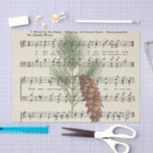 音楽シート注意Flowering Plant Decompage 薄葉紙 (クラフト)