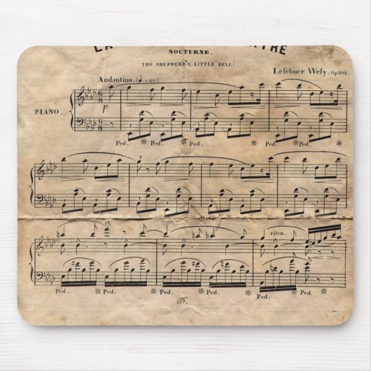 音楽シート マウスパッド (正面)