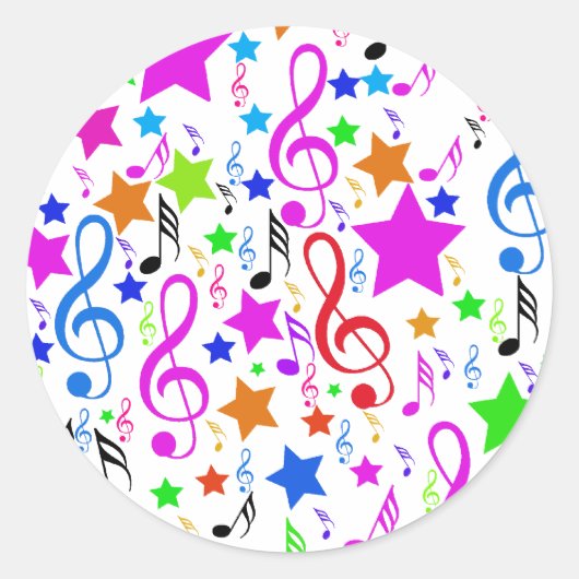 音楽シール ラウンドシール (正面)