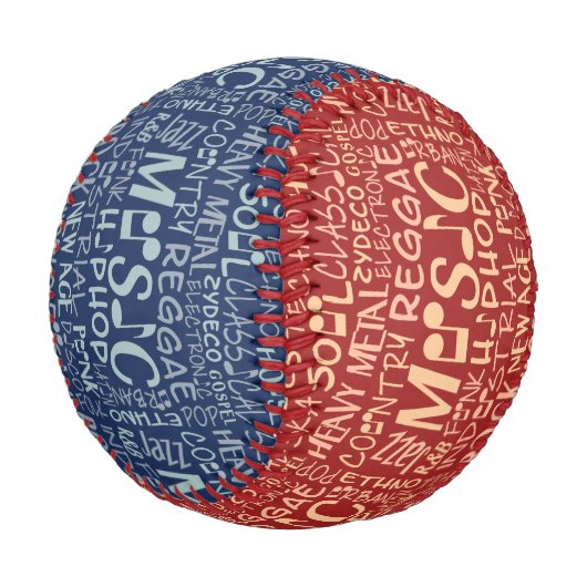 音楽ジャンル単語コラージュ野球 野球ボール (アングル)