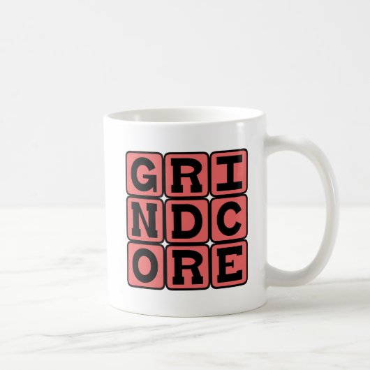 音楽ジャンルGrindcore コーヒーマグカップ (右)