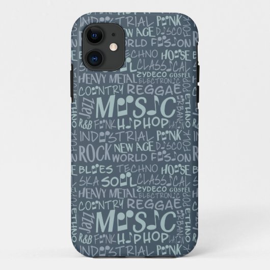 音楽ジャンルWordコラージュケース Case-Mate iPhoneケース (裏面)