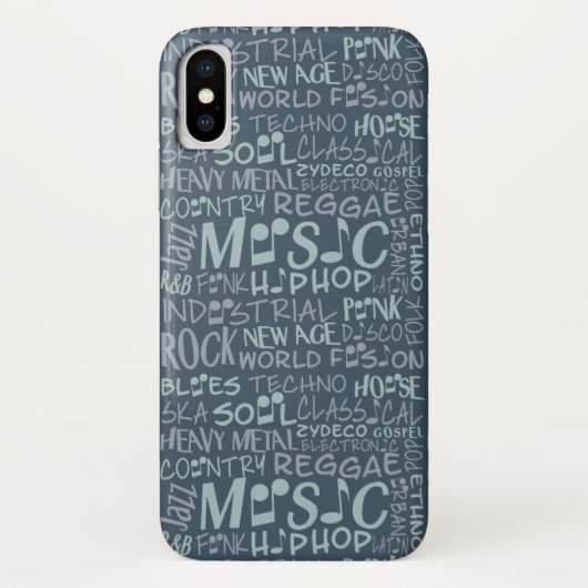 音楽ジャンルWordコラージュケース Case-Mate iPhoneケース (裏面)