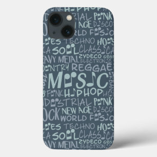 音楽ジャンルWordコラージュケース iPhone 13ケース
