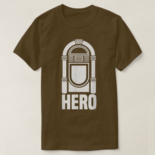 音楽ジュークボックスヒーロー音楽カラオケラバー1875 Tシャツ (デザイン正面)