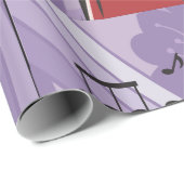 音楽ジュークボックスラッピング紙 ラッピングペーパー (ロールコーナー)