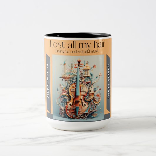 音楽スクール音楽アクセサリー音楽ブックミュージックl ツートーンマグカップ (中央)