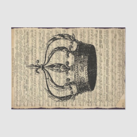 音楽スコアとクラウン 薄葉紙 (正面)