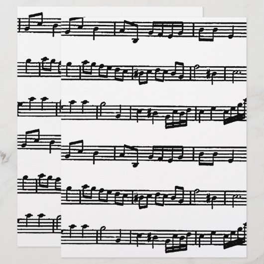 音楽スコア折り紙紙 (正面/裏面)
