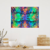 音楽スタイリッシュカラフル抽象芸術 ポスター (キッチン)