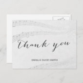 音楽スタイリッシュノートありがとう ポストカード (正面/裏面)