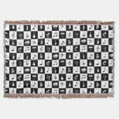 音楽スタイリッシュ注モダンおよび楽器 スローブランケット (正面)