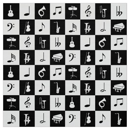 音楽スタイリッシュ注モダンおよび楽器 ファブリック (見本)