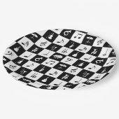 音楽スタイリッシュ注モダンおよび楽器 ペーパープレート (アングル)