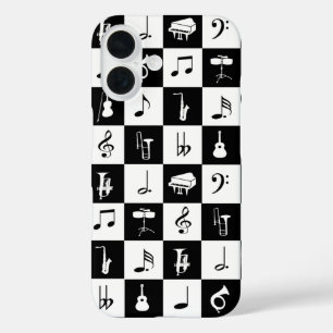 音楽スタイリッシュ注モダンおよび楽器 iPhone 16ケース