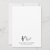 音楽スタジオ ピアノ ヴァイオリン 声楽 発表会 ご招待 招待状 (裏面)