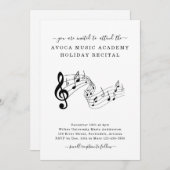 音楽スタジオ ピアノ ヴァイオリン 声楽 発表会 ご招待 招待状 (正面/裏面)