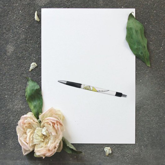 音楽スタッフとホーフランスのンスケッチとイニシャル ボールペン