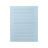 音楽スタッフ用紙 – 印刷可能な楽譜 ノートパッド (回転)