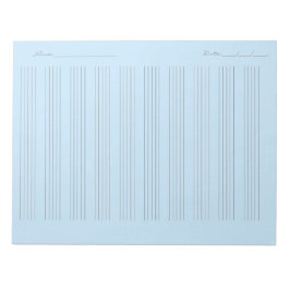 音楽スタッフ用紙 – 印刷可能な楽譜 ノートパッド