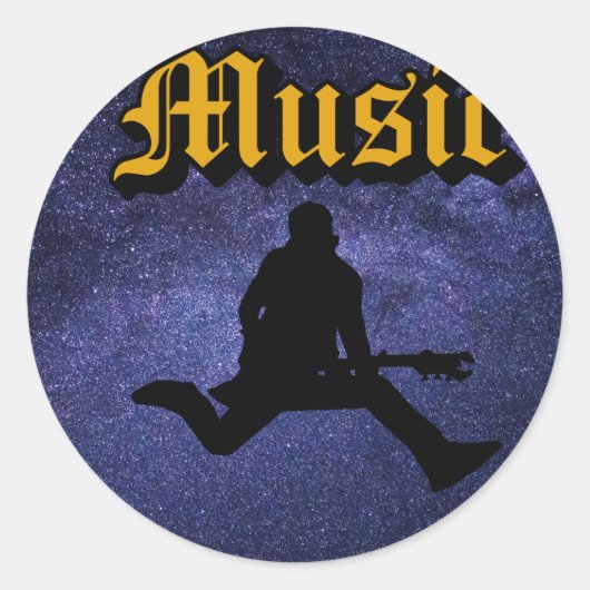 音楽スタンプ ラウンドシール (正面)