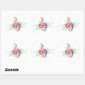 音楽ステッカー ラウンドシール (シート)