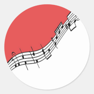 音楽ステッカー ラウンドシール