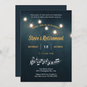 音楽ステージ退職フラットアナウンスカード 案内状 (正面/裏面)