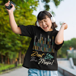 音楽ストップを聞くな Tシャツ