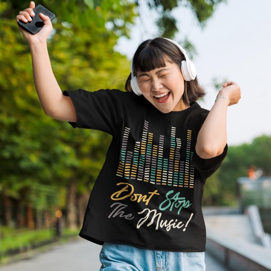 音楽ストップを聞くな Tシャツ