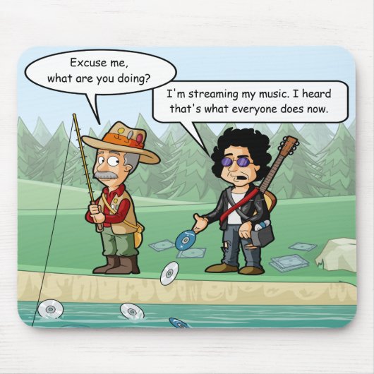 音楽ストリーミングパおもしろいンマウスパッド マウスパッド (正面)