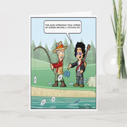 音楽ストリーミングパニー誕生日カード カード (正面)