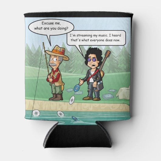 音楽ストリーミングプおもしろいンクーラーボックス 缶クーラー (正面)