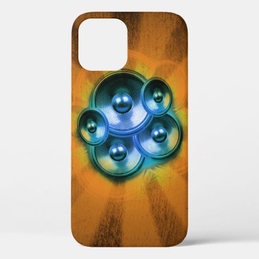 音楽スピーカーとオレンジ色の日が差すことCase-Mate iPhon Case-Mate iPhoneケース (裏面)