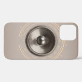 音楽スピーカーとレトロラジオダイヤルケースメイトiPhon Case-Mate iPhoneケース (裏面 (横))