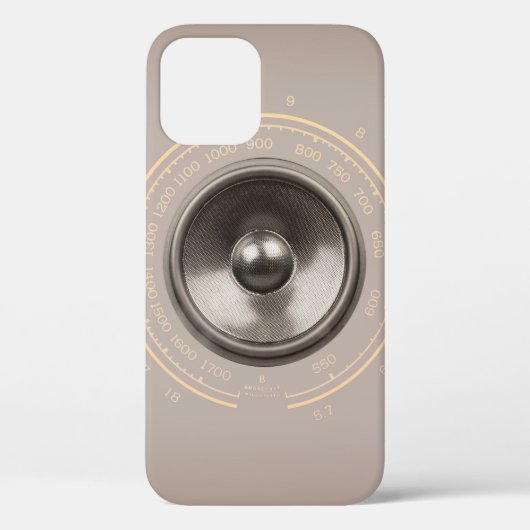 音楽スピーカーとレトロラジオダイヤルケースメイトiPhon Case-Mate iPhoneケース (裏面)