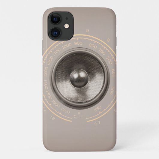 音楽スピーカーとレトロラジオダイヤル Case-Mate iPhoneケース (裏面)