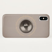 音楽スピーカーとレトロラジオダイヤル Case-Mate iPhoneケース (裏面(横))